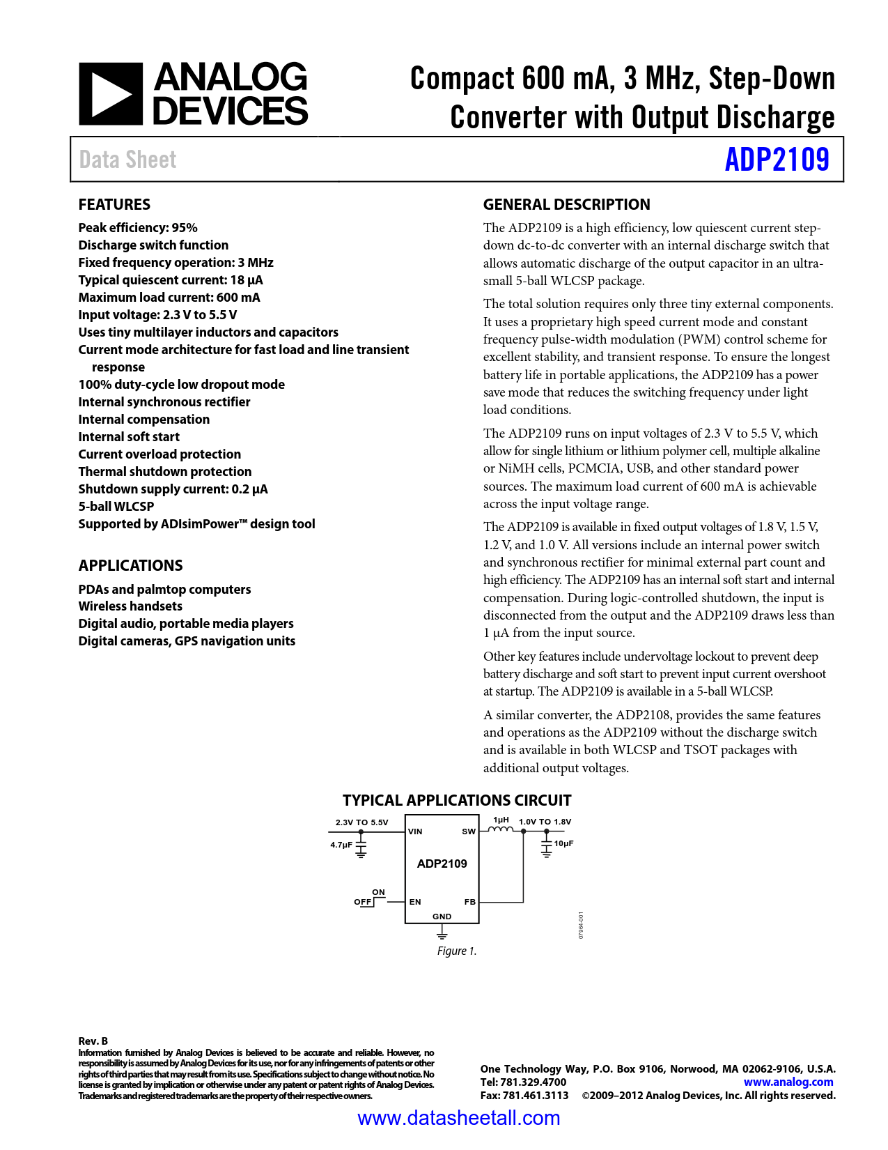 ADP2109 Datasheet
