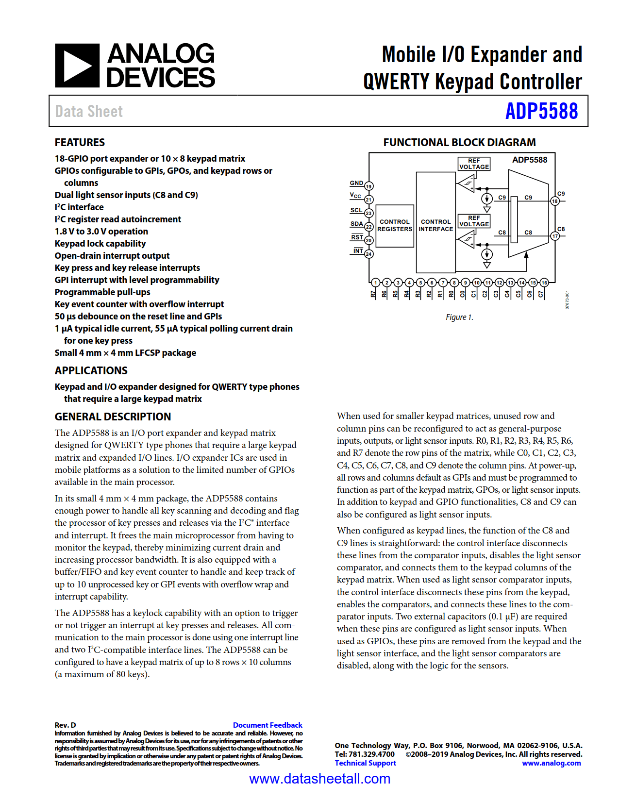 ADP5588 Datasheet