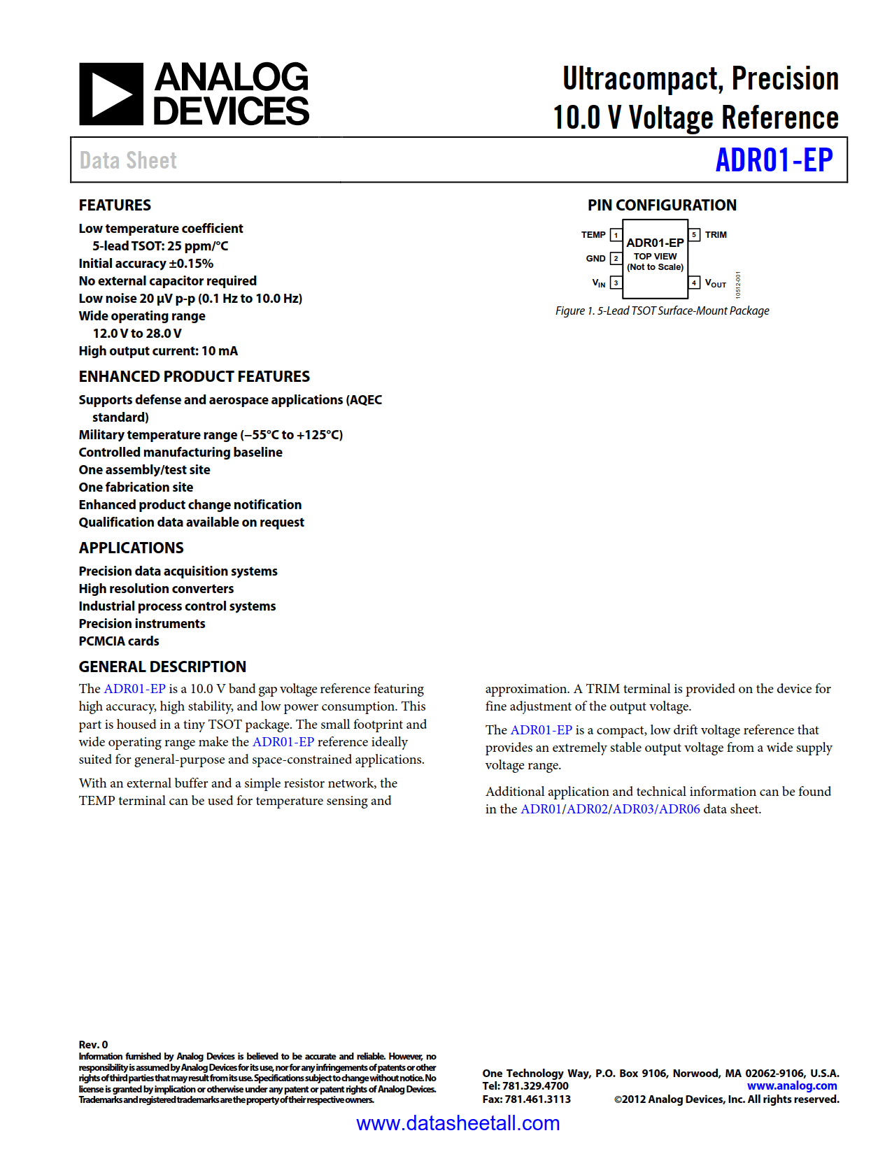 ADR01-EP Datasheet