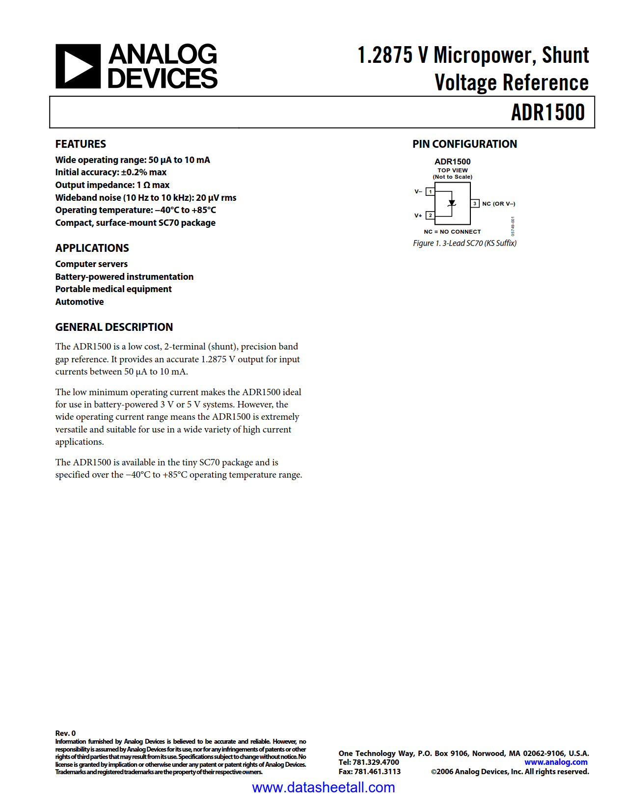ADR1500 Datasheet