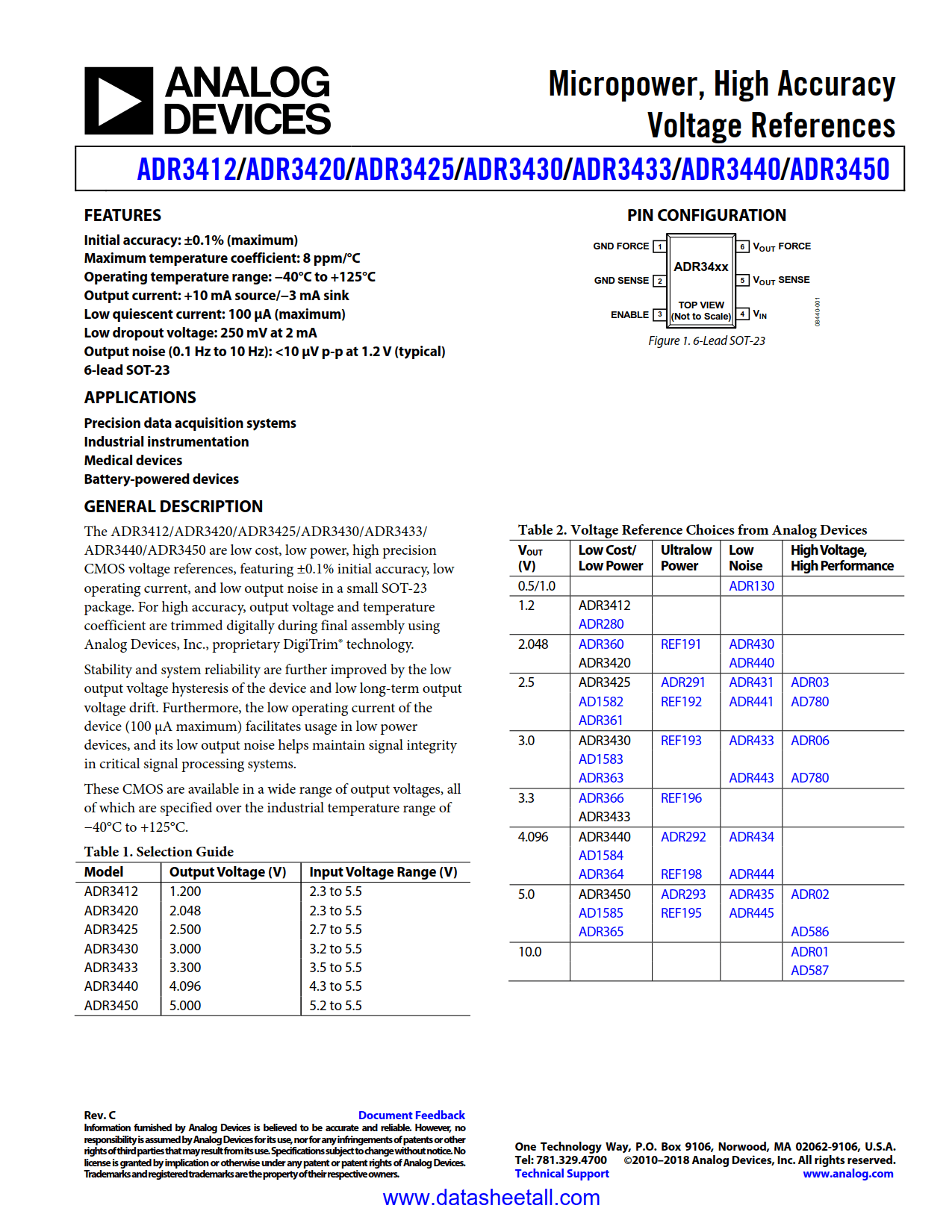ADR3440 Datasheet