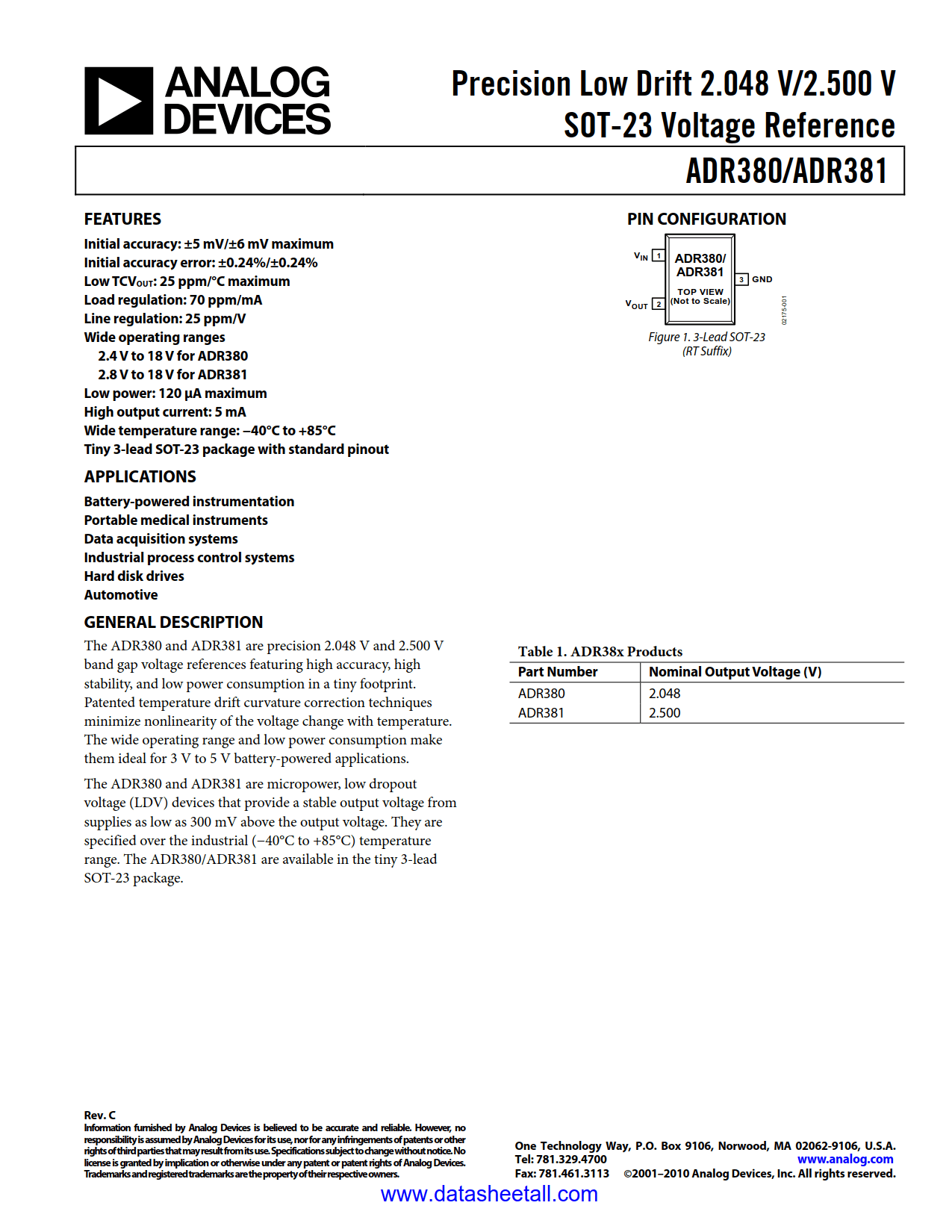 ADR381 Datasheet