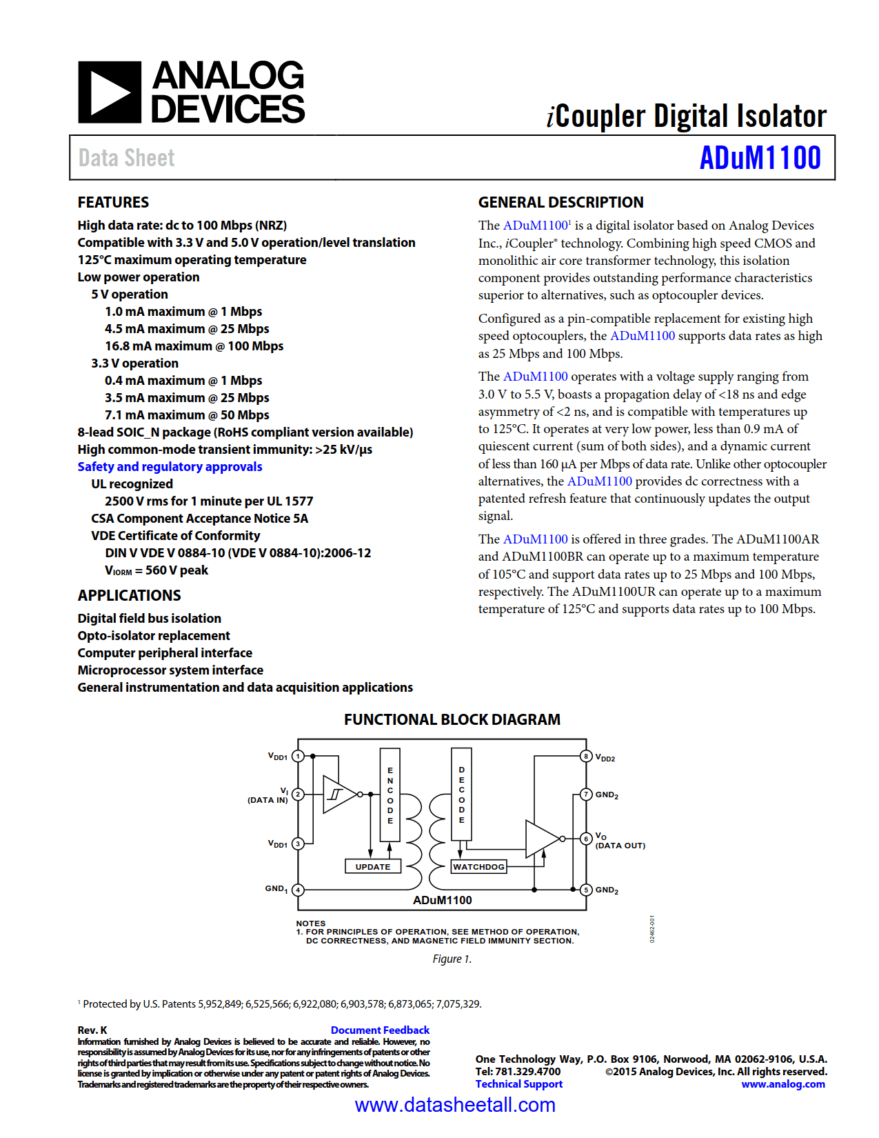 ADuM1100 Datasheet