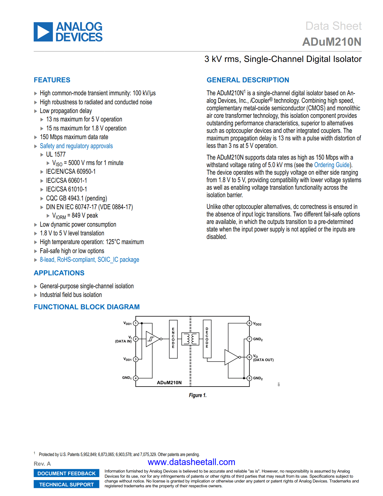 ADuM210N Datasheet