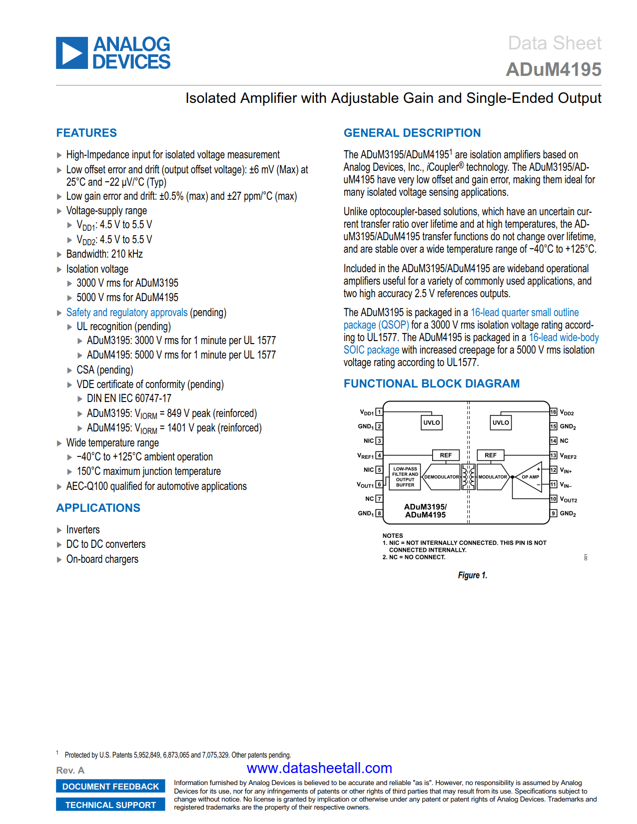 ADUM4195 Datasheet