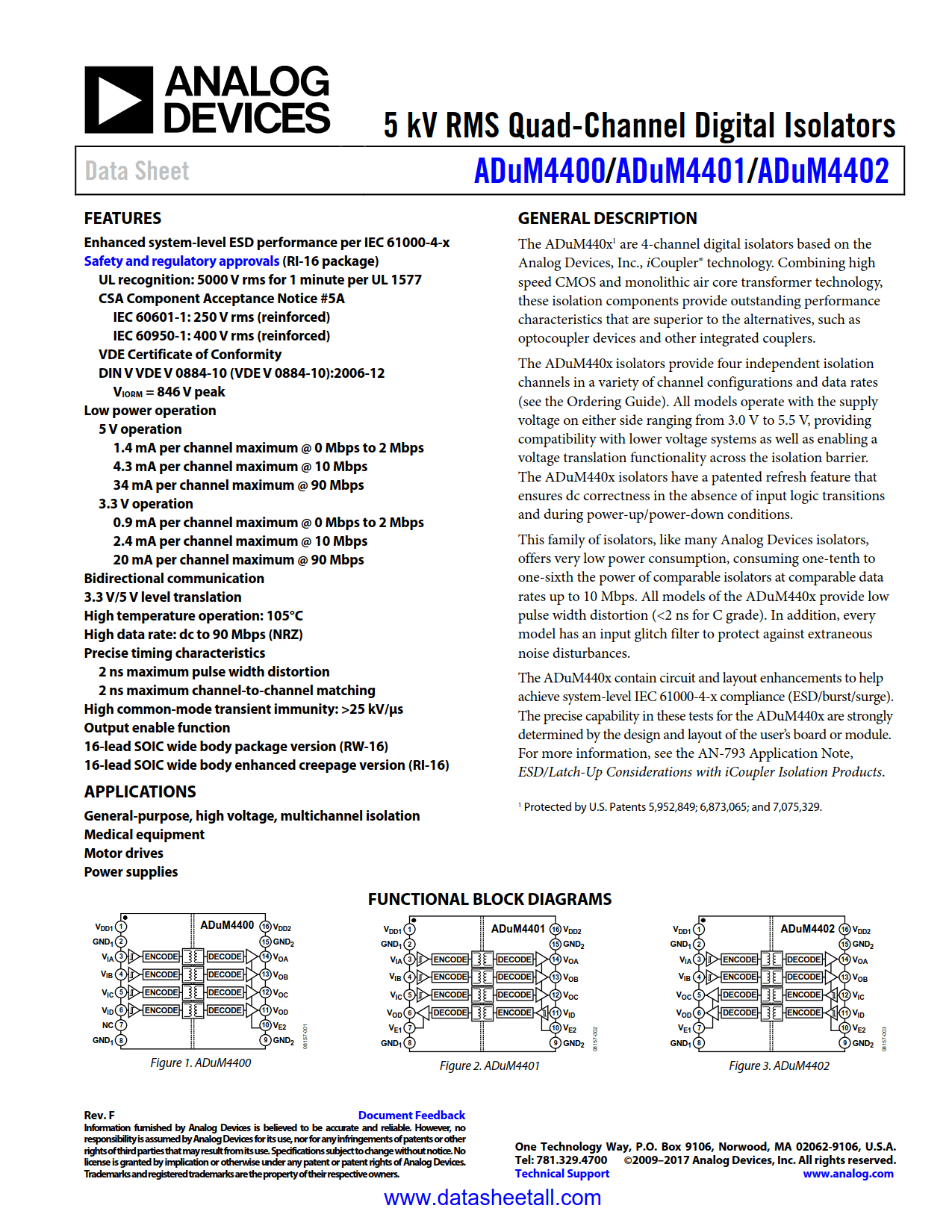 ADUM4402 Datasheet