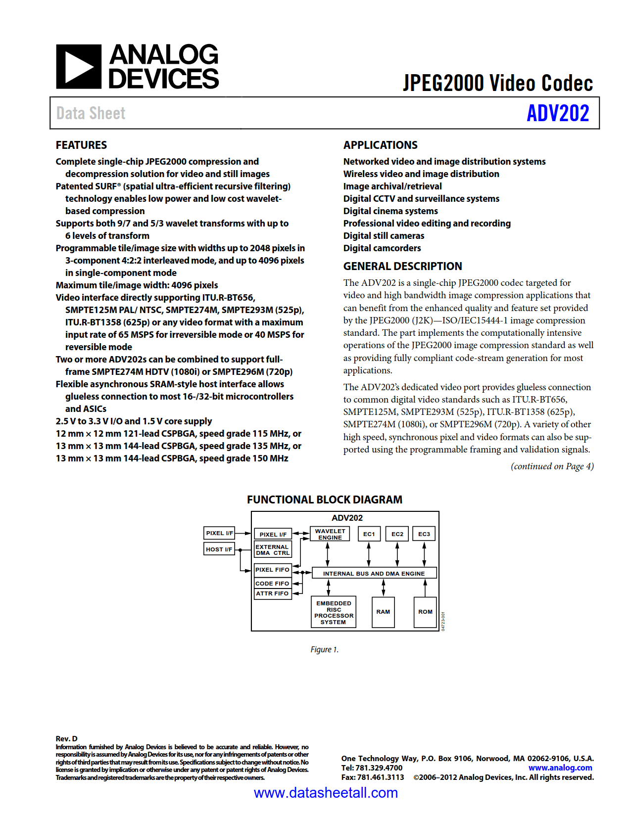 ADV202 Datasheet