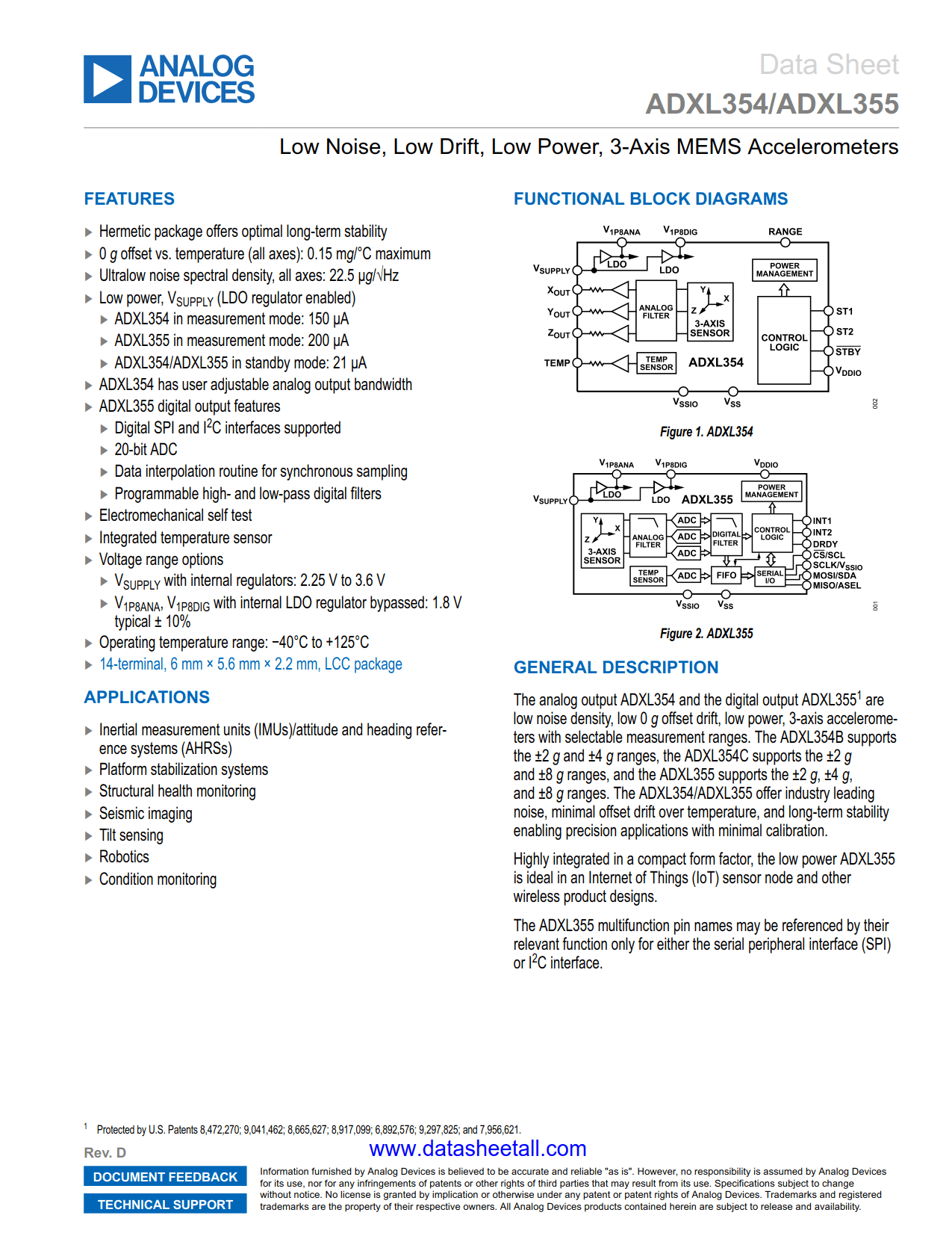 ADXL354 Datasheet