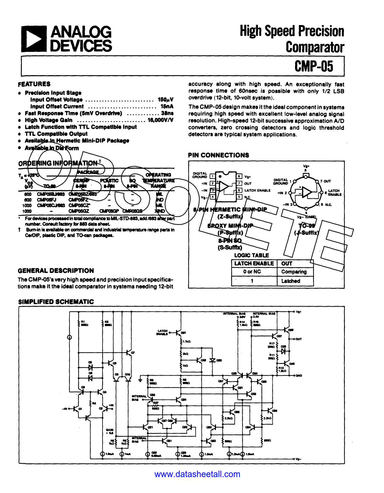 CMP05 Datasheet