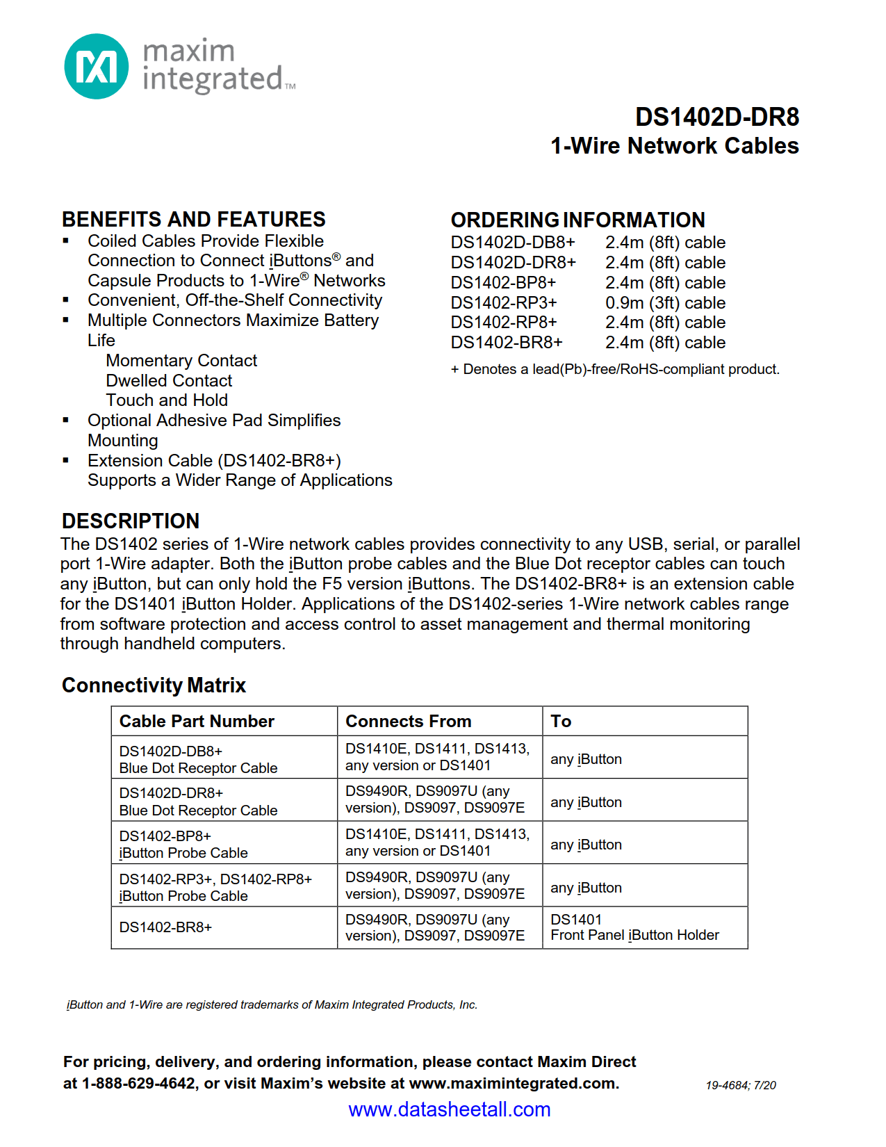 DS1402D-DR8 Datasheet