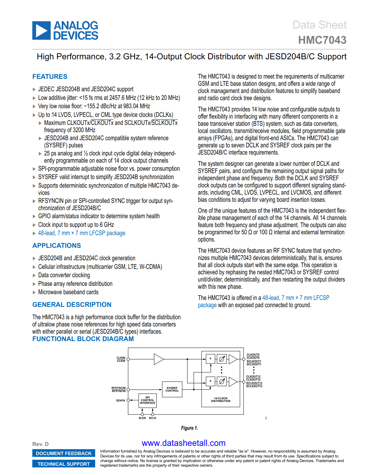HMC7043 Datasheet