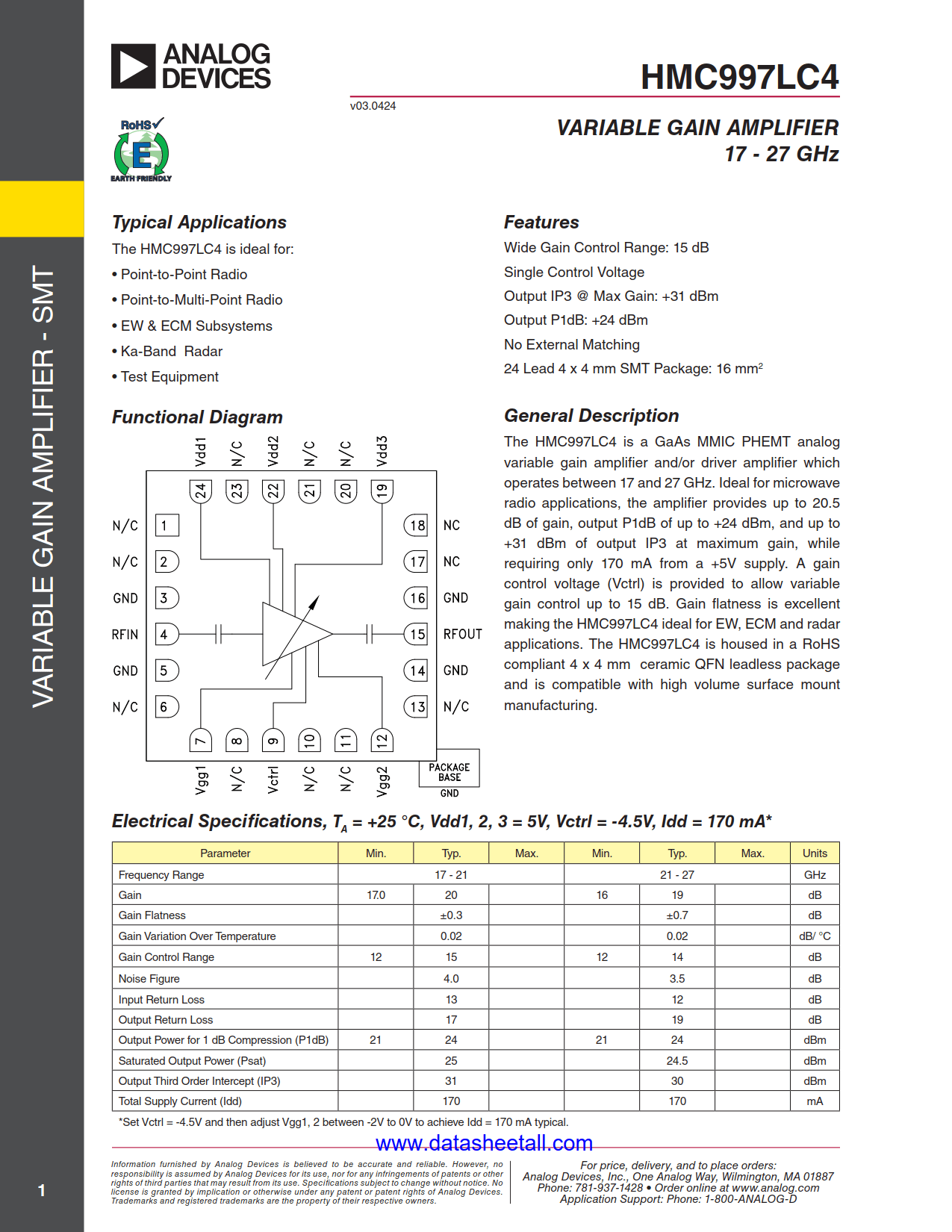 HMC997 Datasheet
