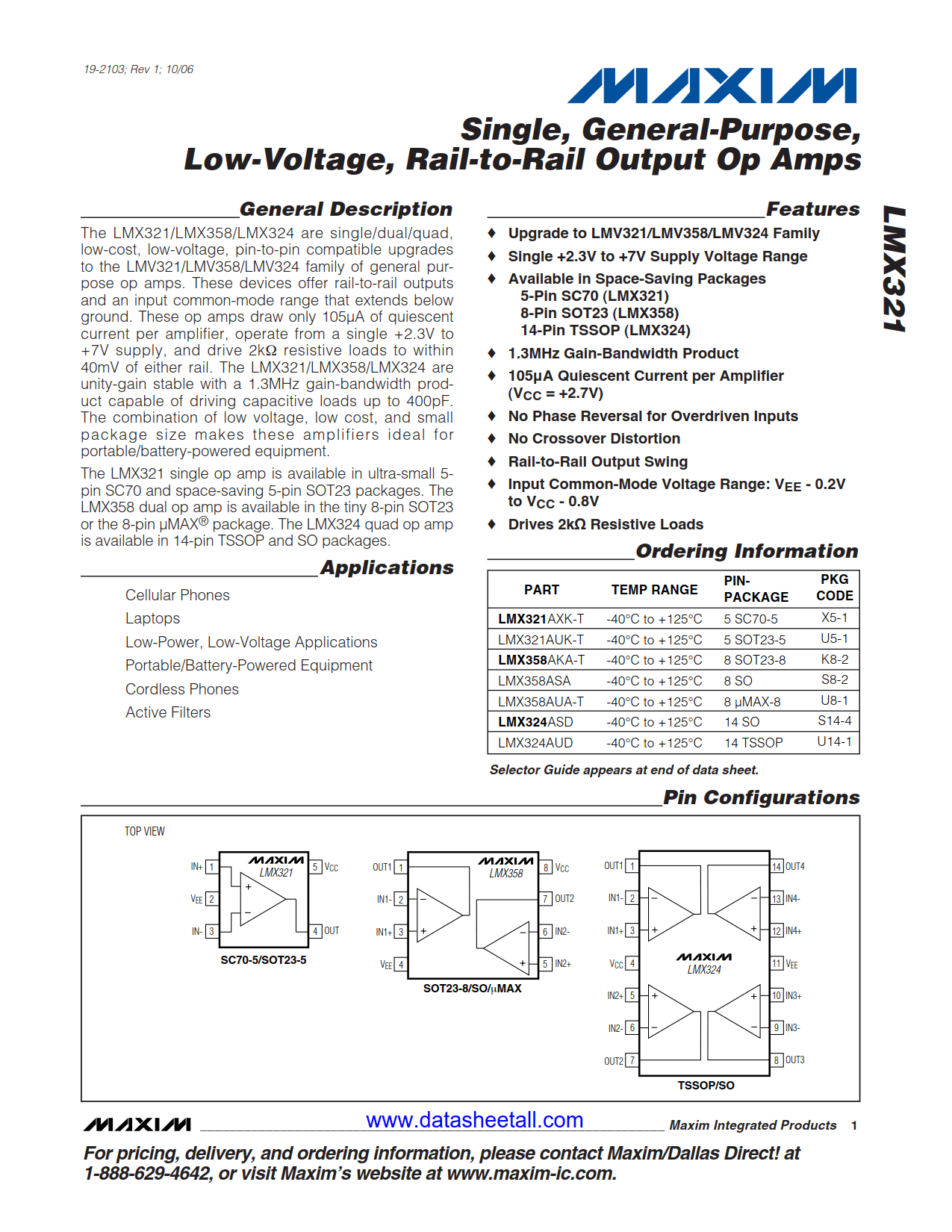 LMX321 Datasheet
