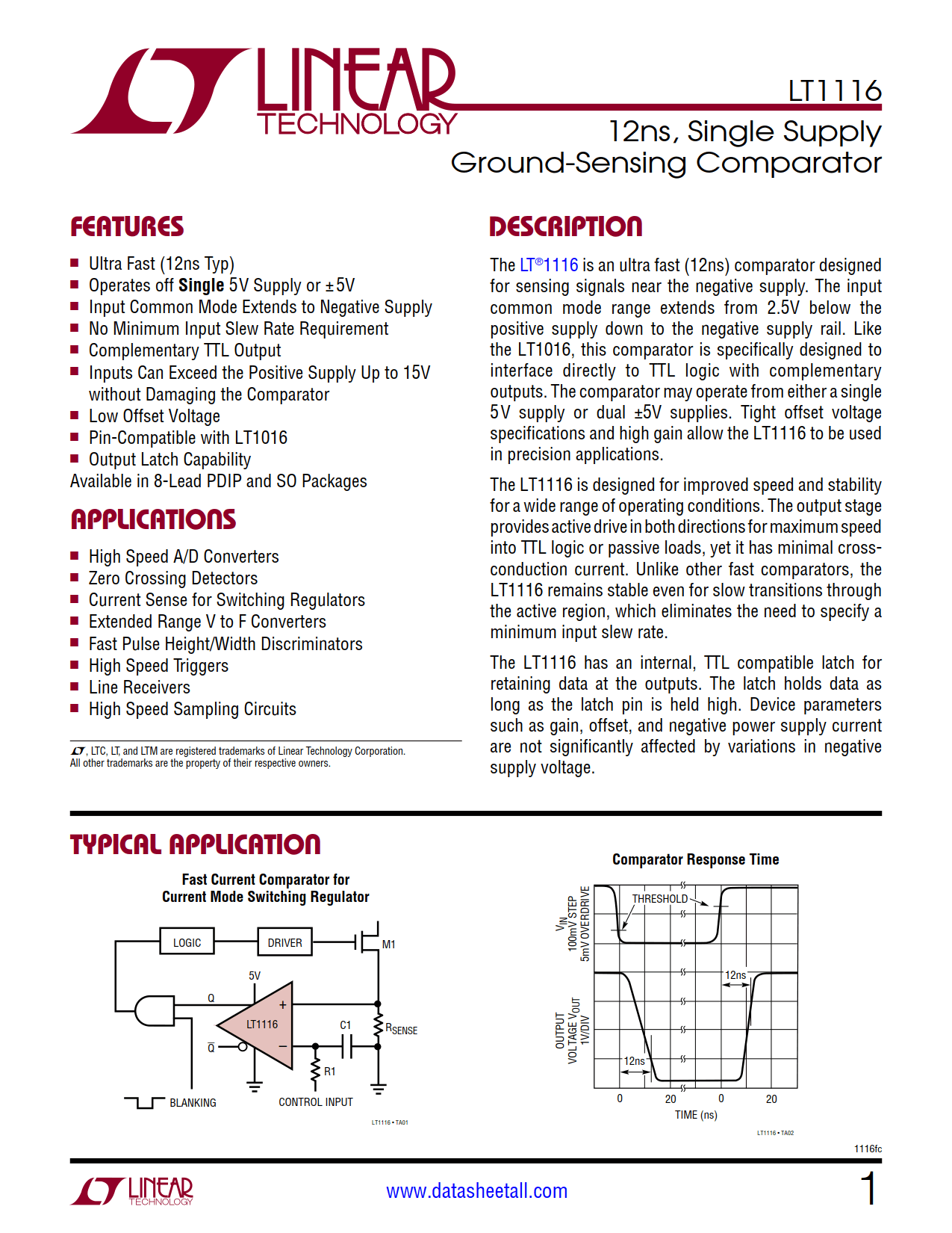LT1116 Datasheet