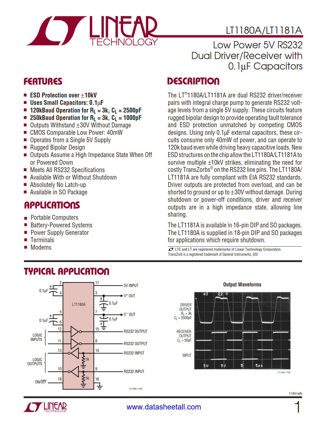 LT1181A Datasheet