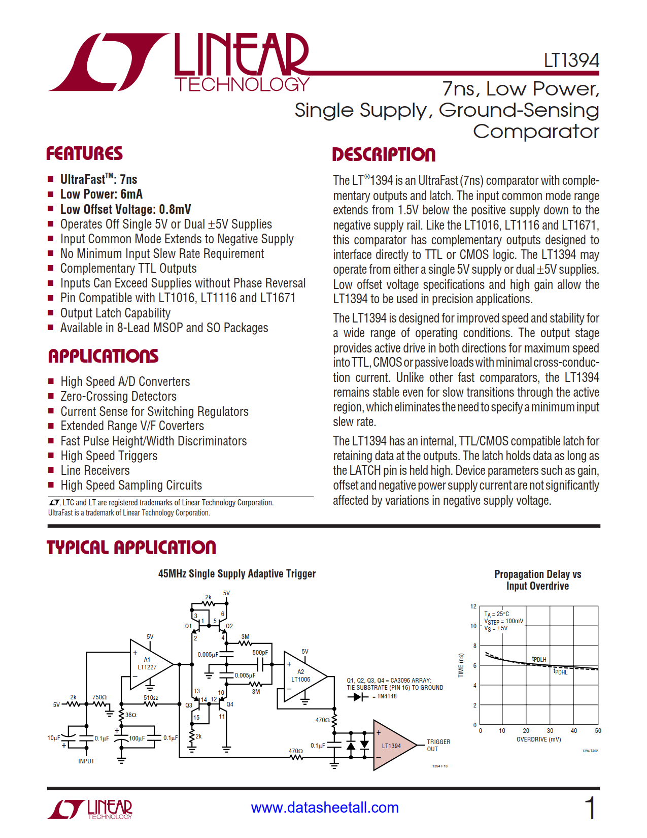 LT1394 Datasheet