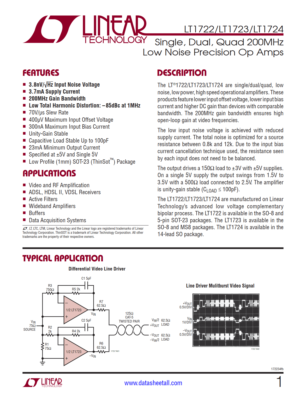 LT1723 Datasheet