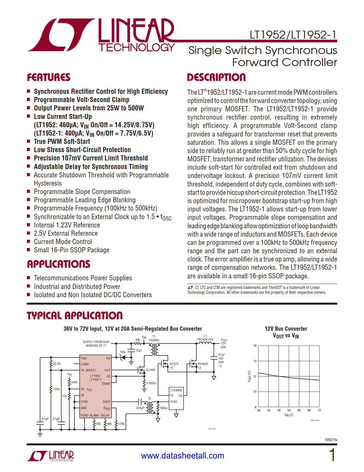 LT1952 Datasheet