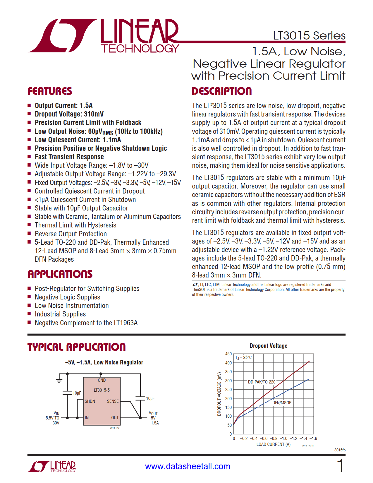 LT3015 Datasheet