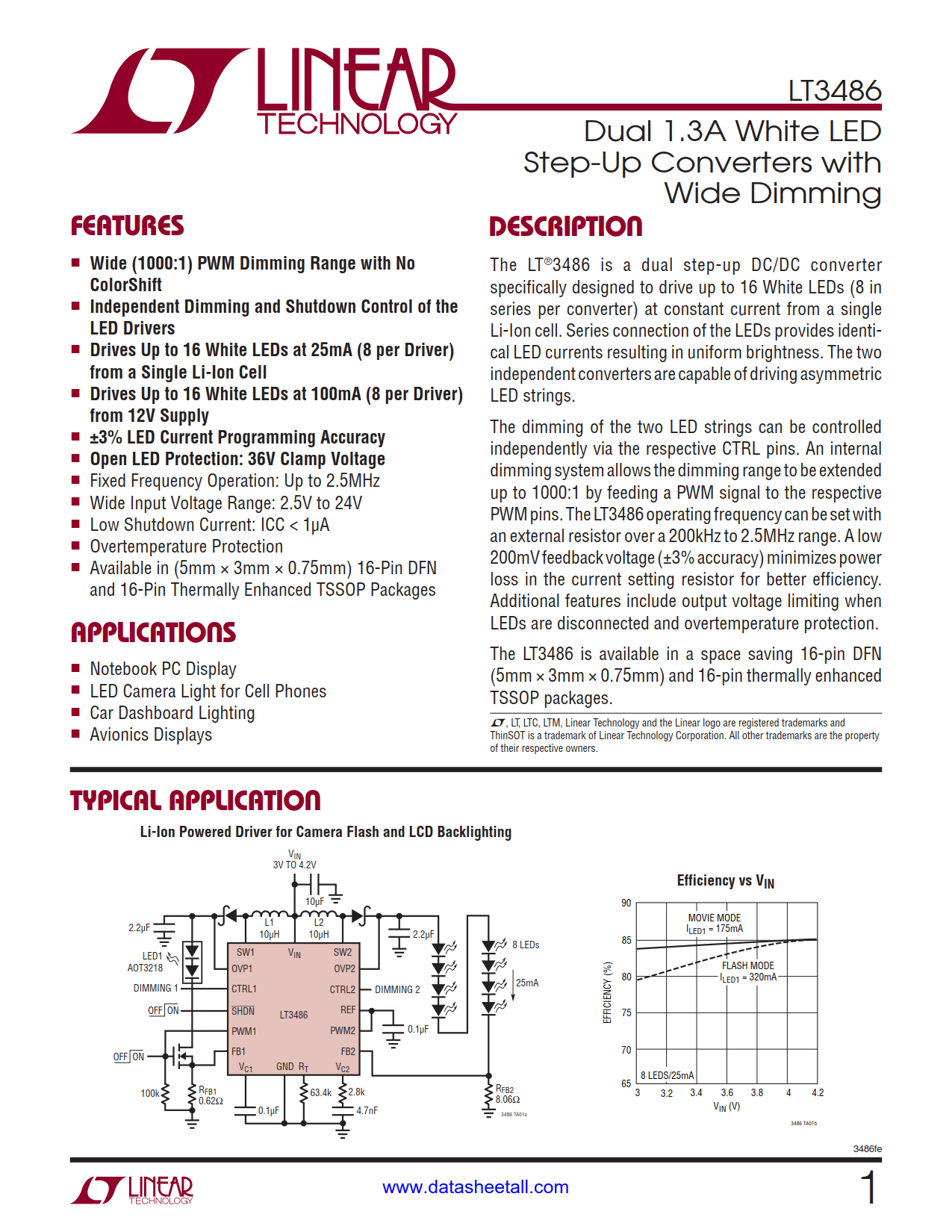 LT3486 Datasheet