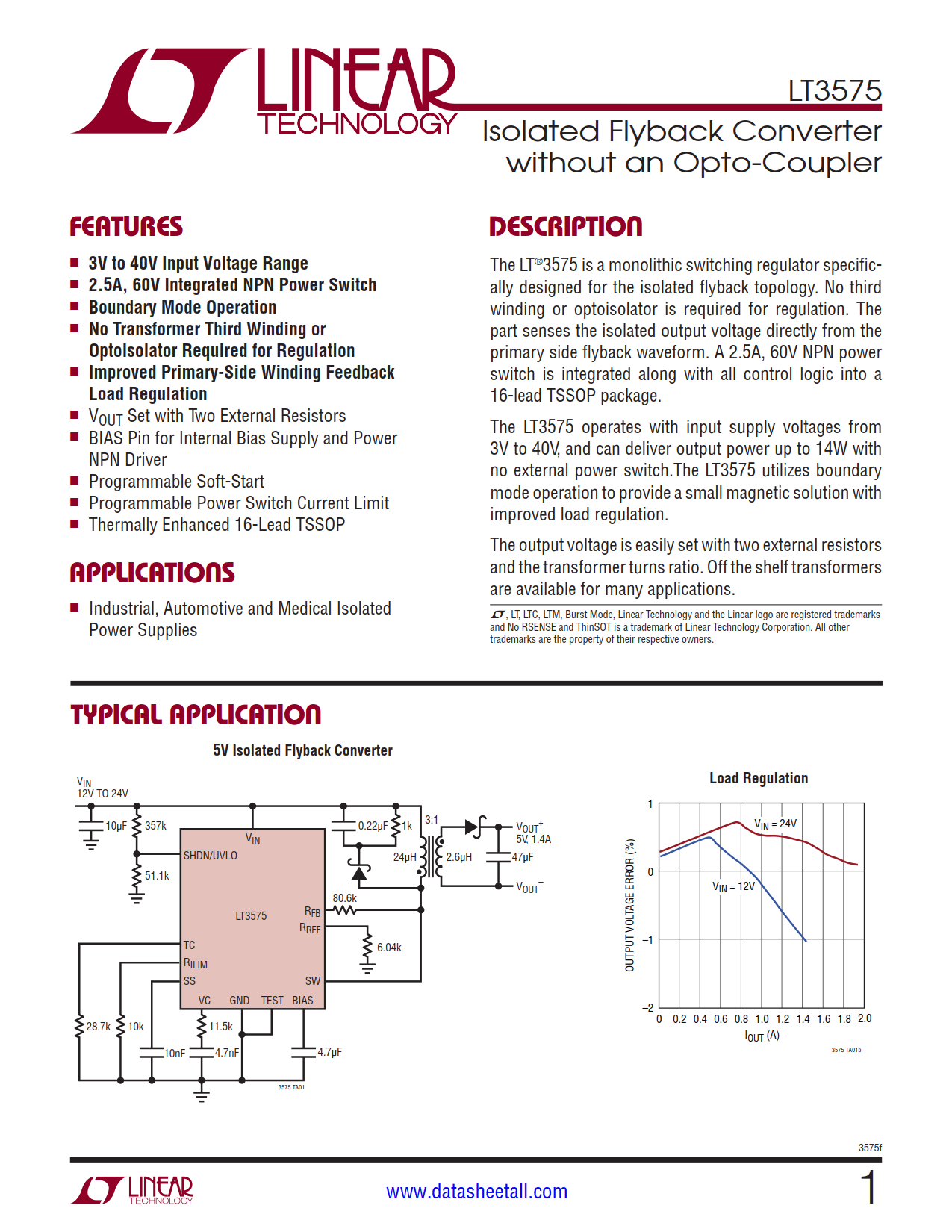 LT3575 Datasheet