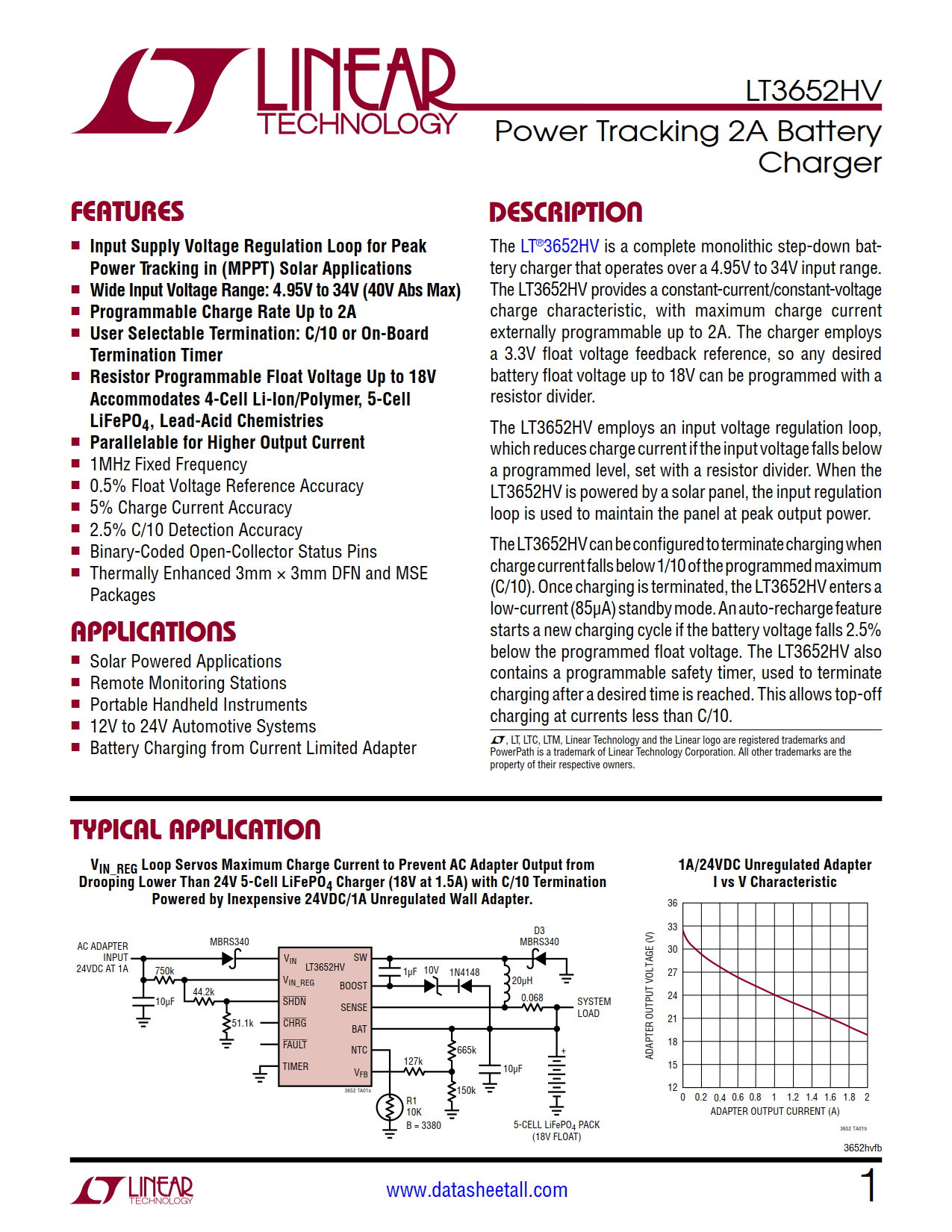 LT3652HV Datasheet