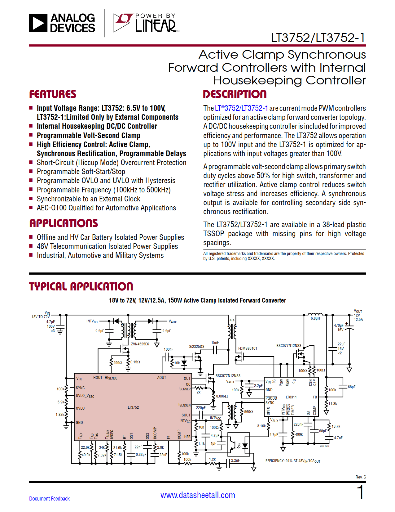 LT3752 Datasheet