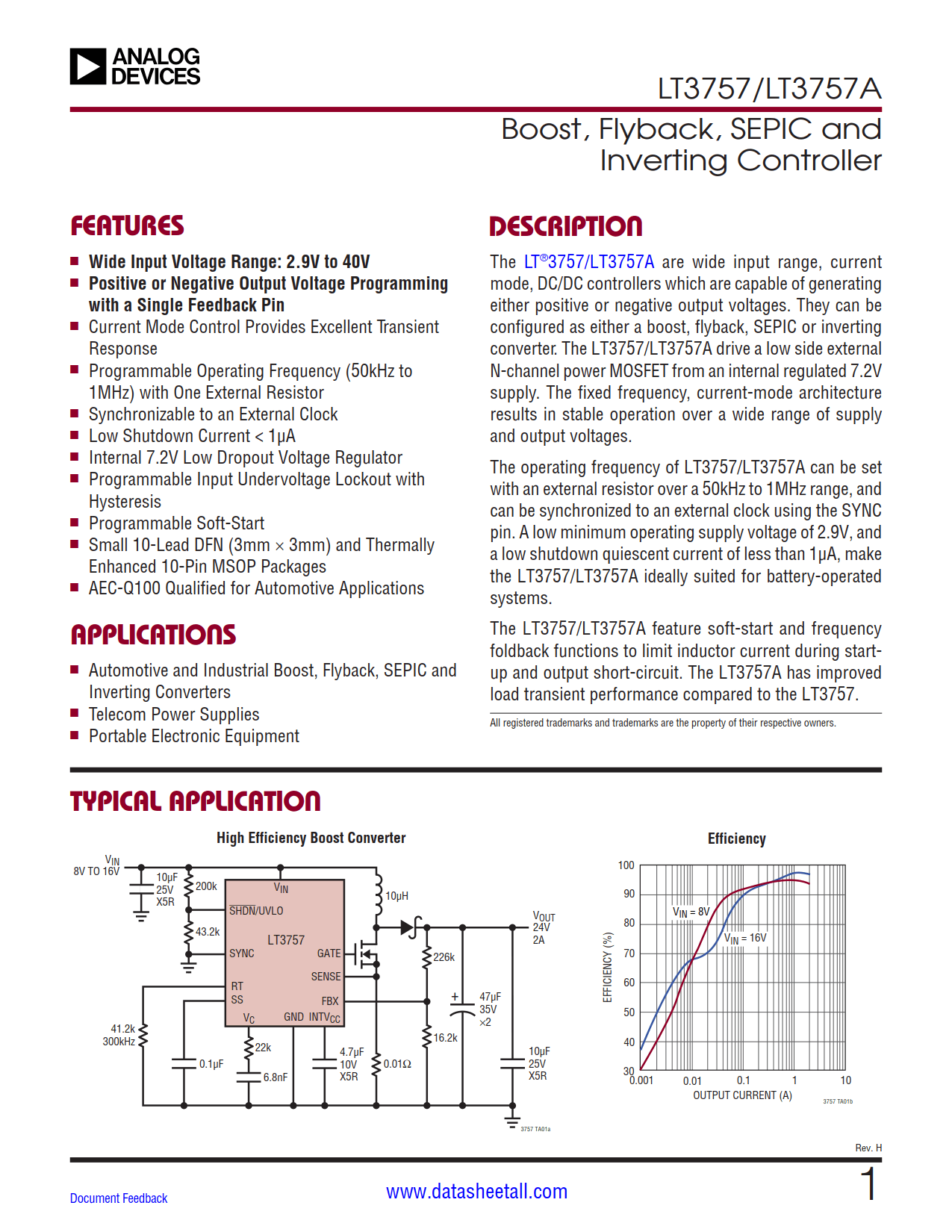 LT3757 Datasheet