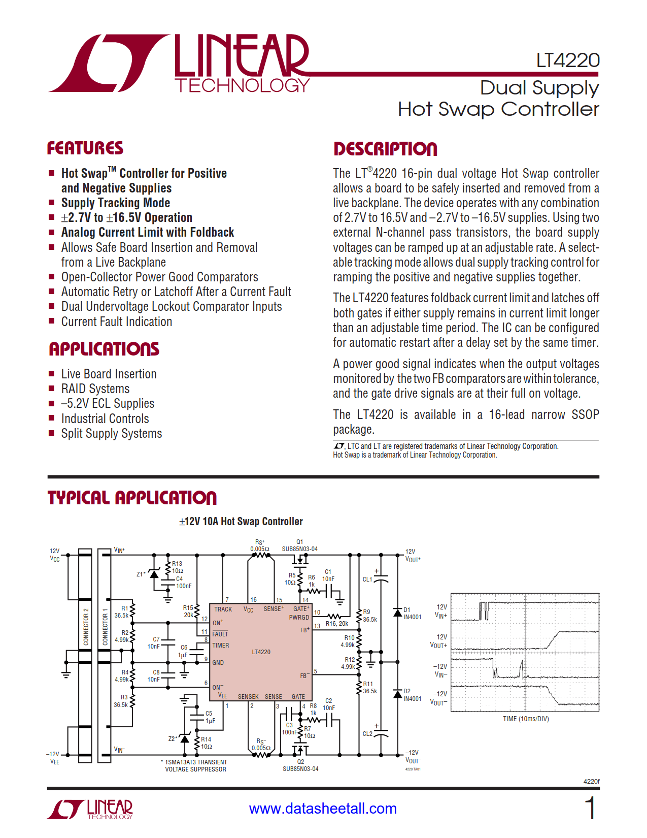 LT4220 Datasheet