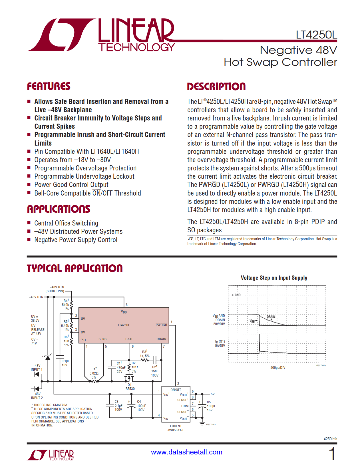 LT4250L Datasheet