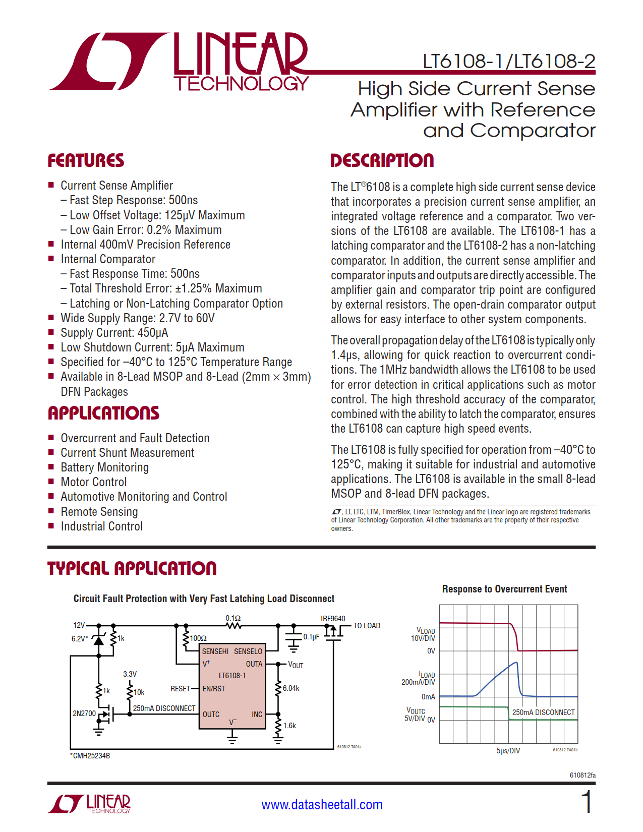 LT6108 Datasheet