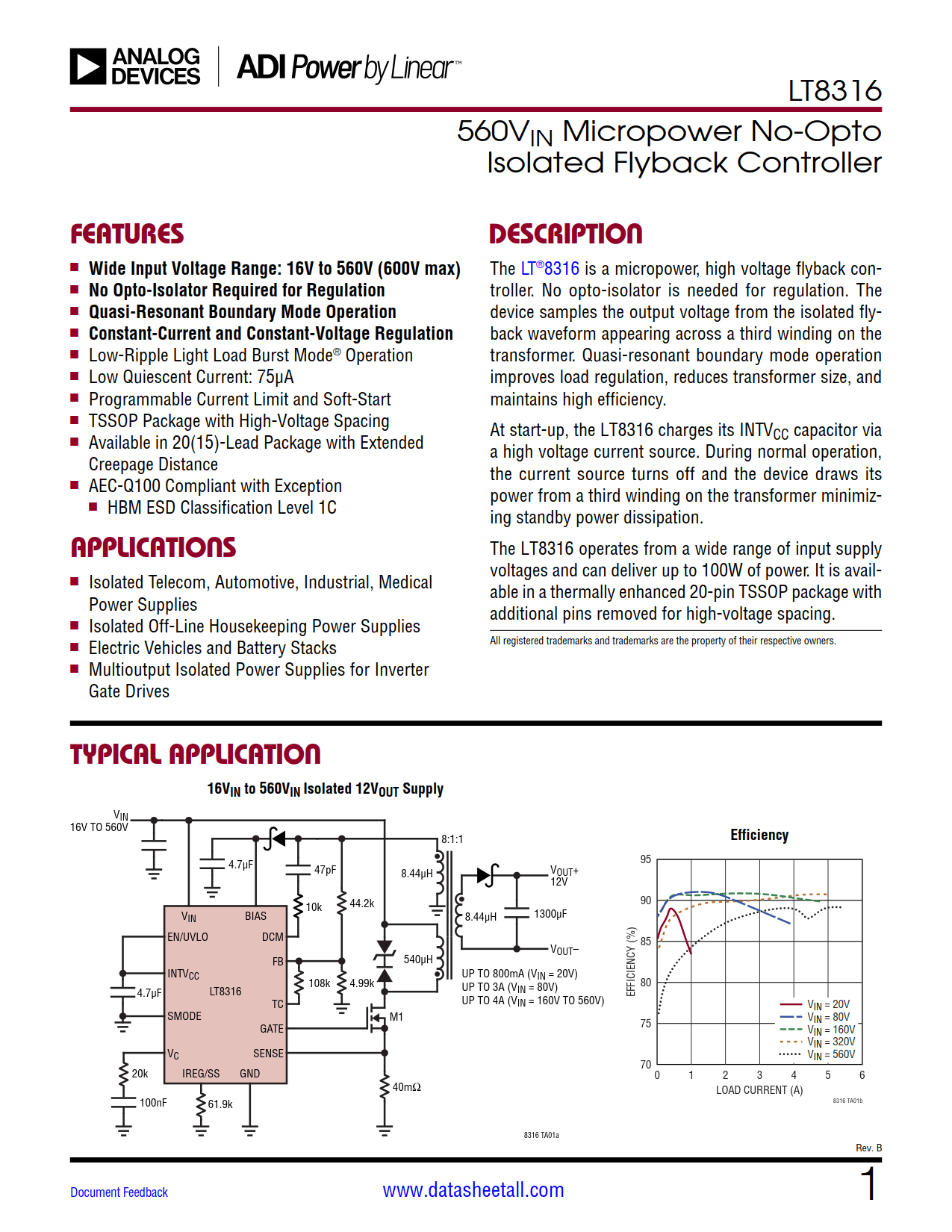 LT8316 Datasheet