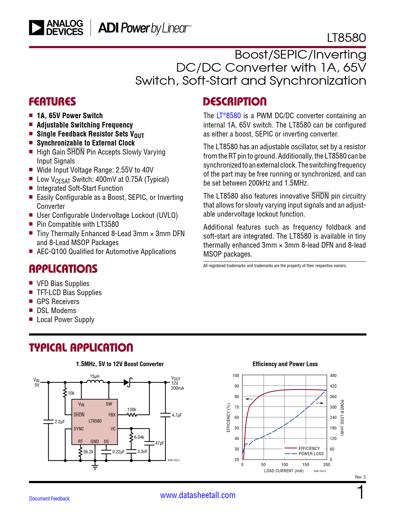 LT8580 Datasheet