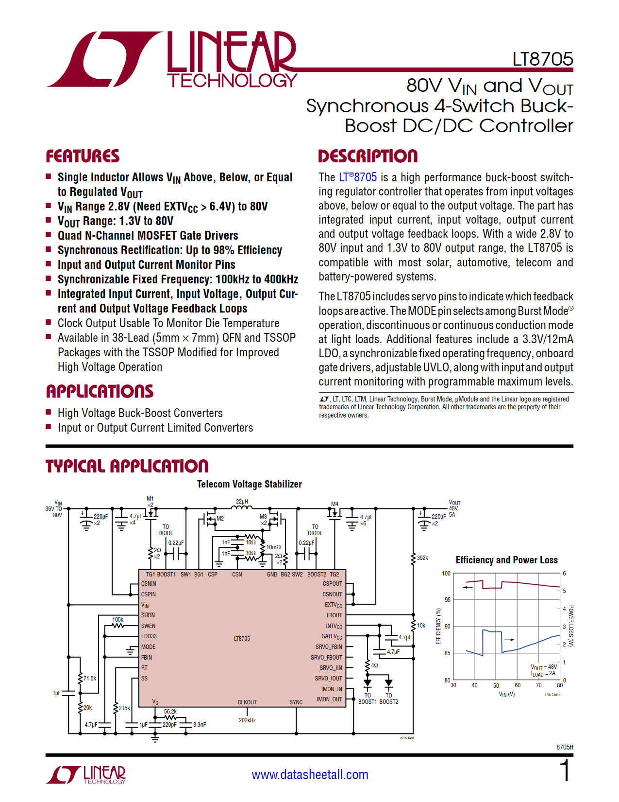 LT8705 Datasheet