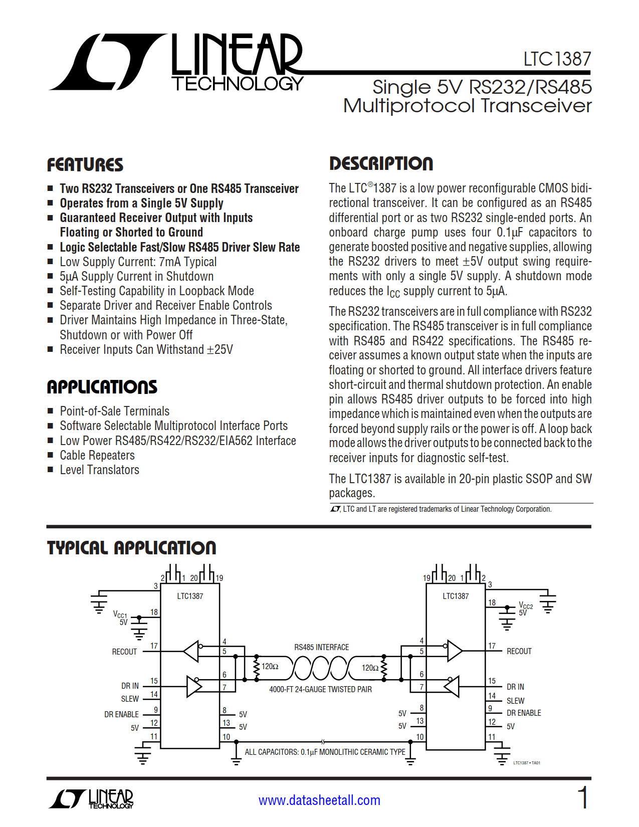 LTC1387 Datasheet