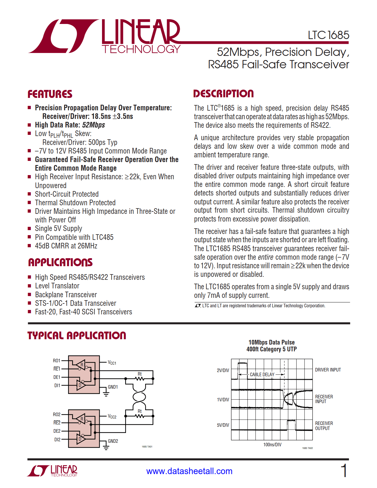 LTC1685 Datasheet