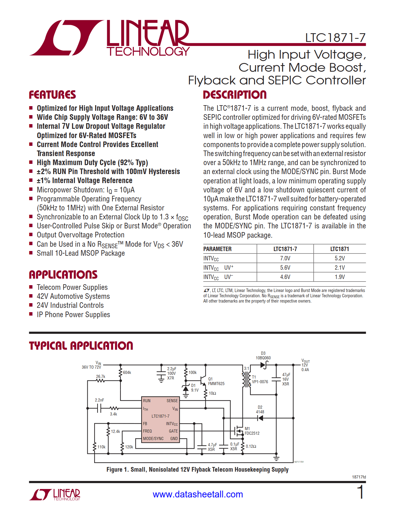 LTC1871-7 Datasheet