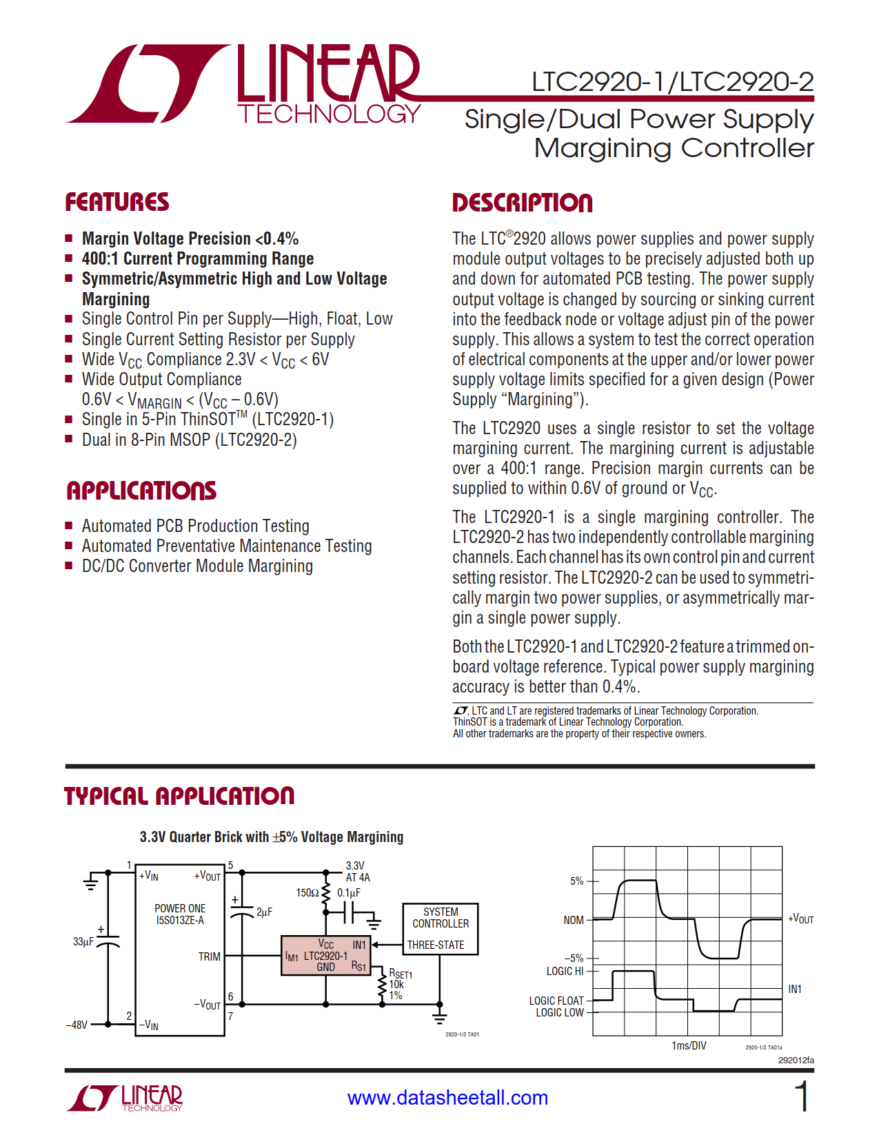 LTC2920 Datasheet