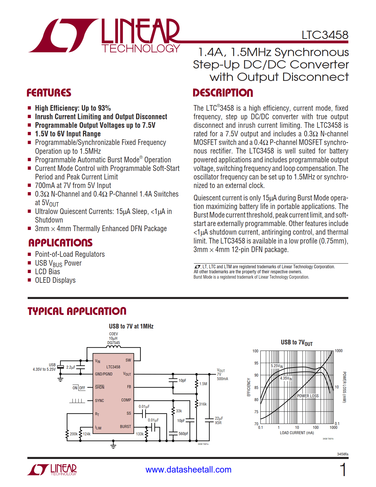 LTC3458 Datasheet