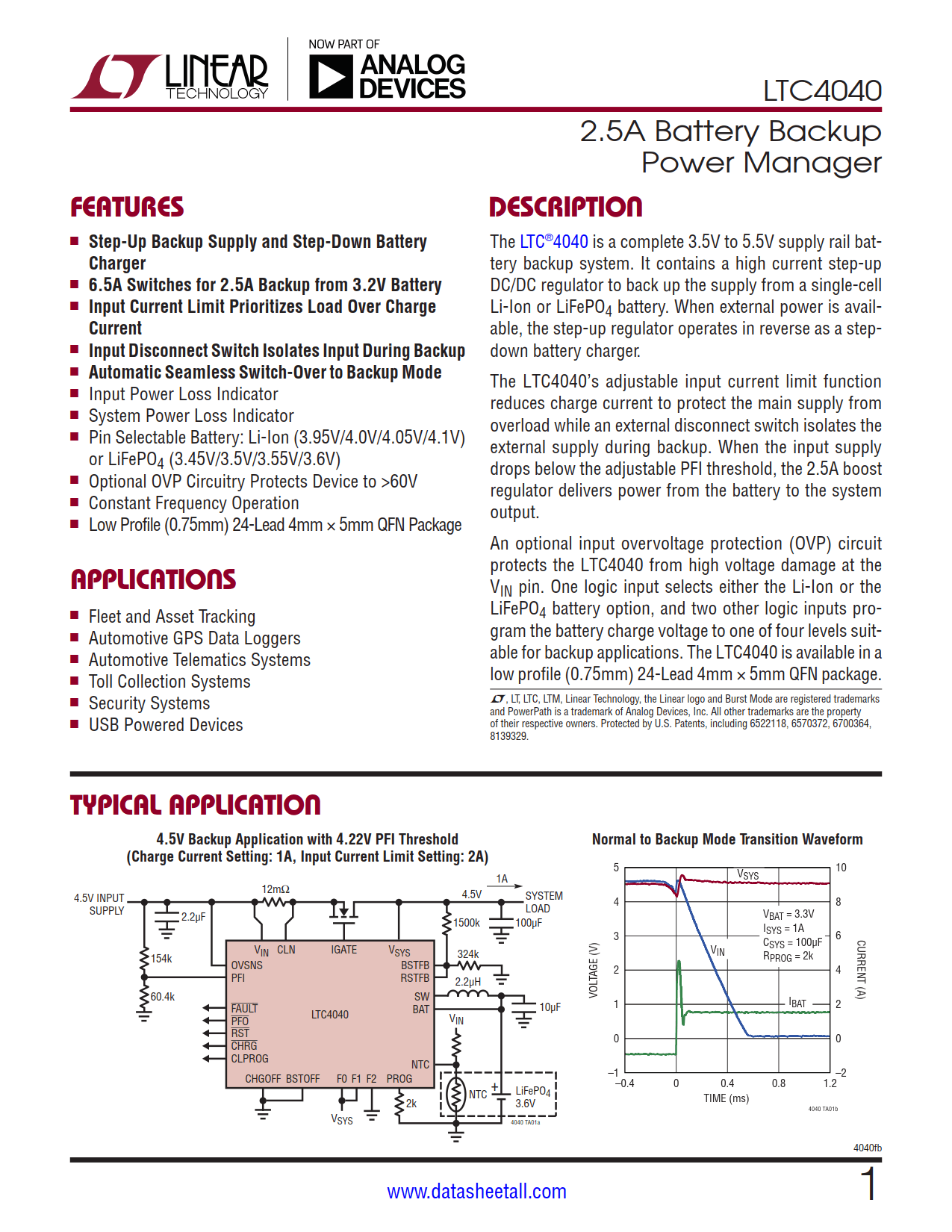 LTC4040 Datasheet