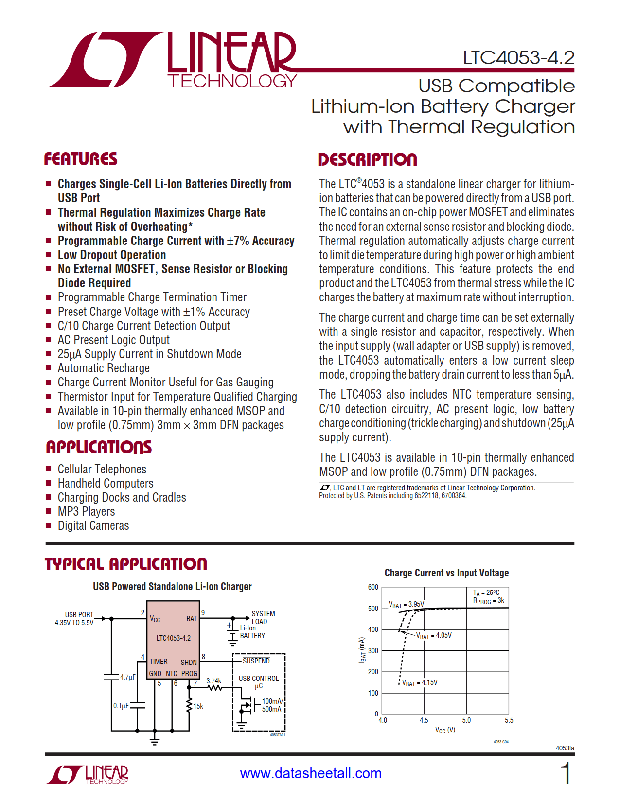LTC4053-4.2 Datasheet