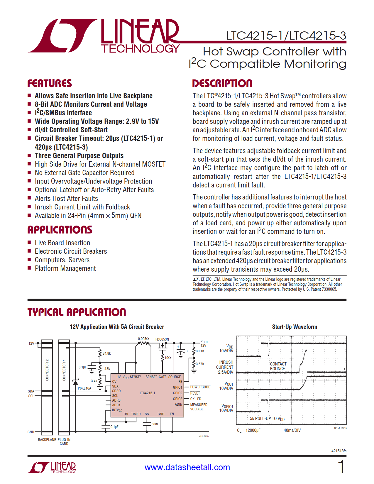 LTC4215-3 Datasheet