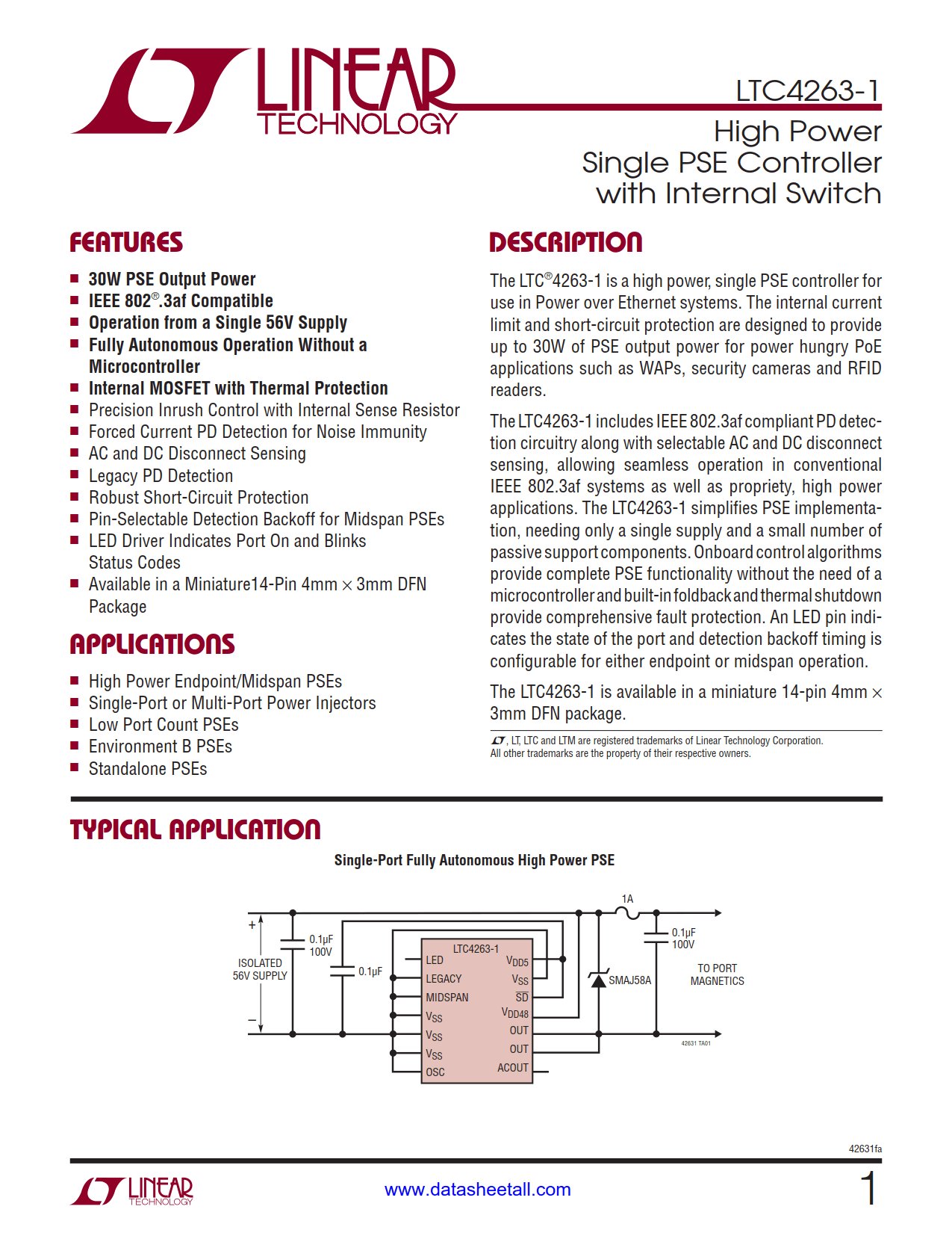 LTC4263-1 Datasheet