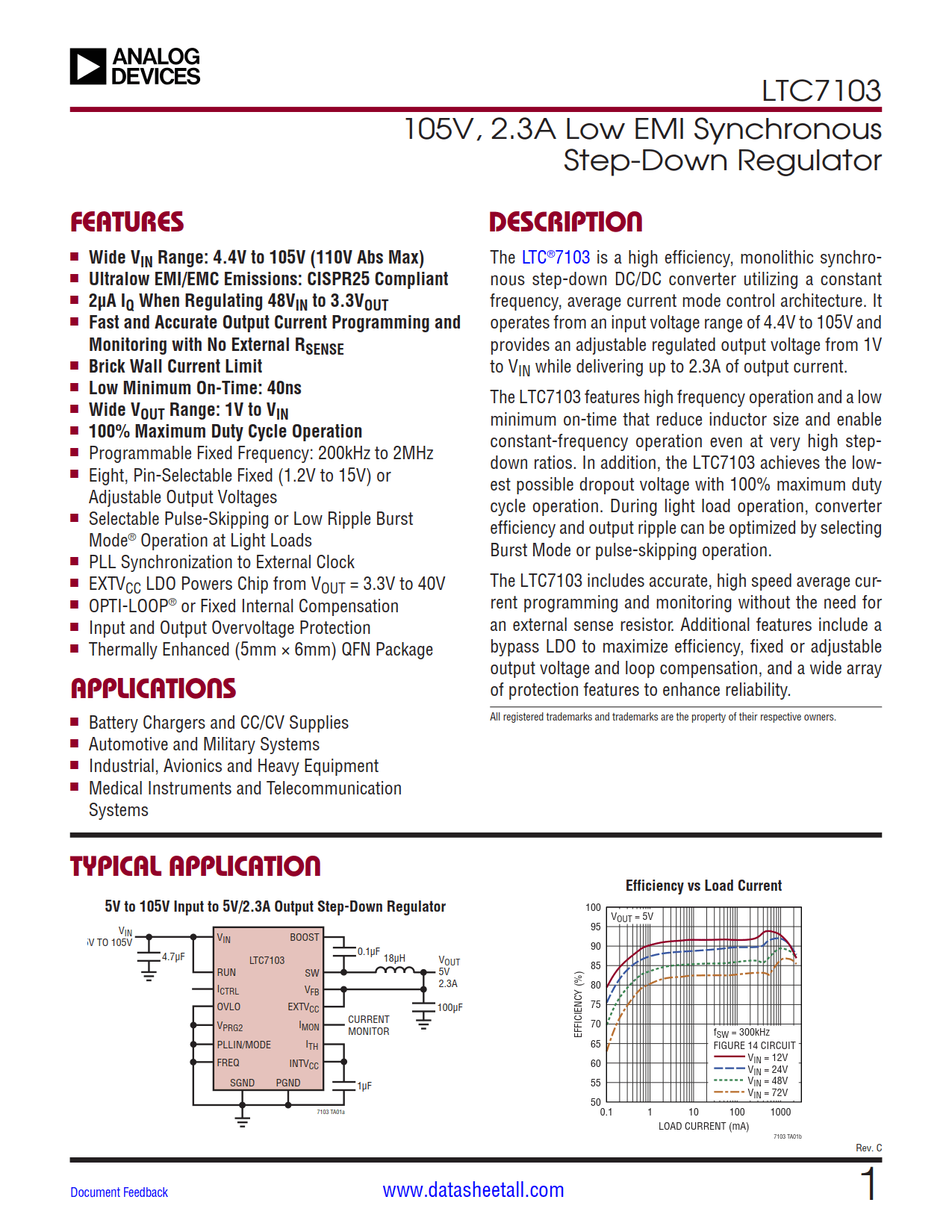 LTC7103 Datasheet