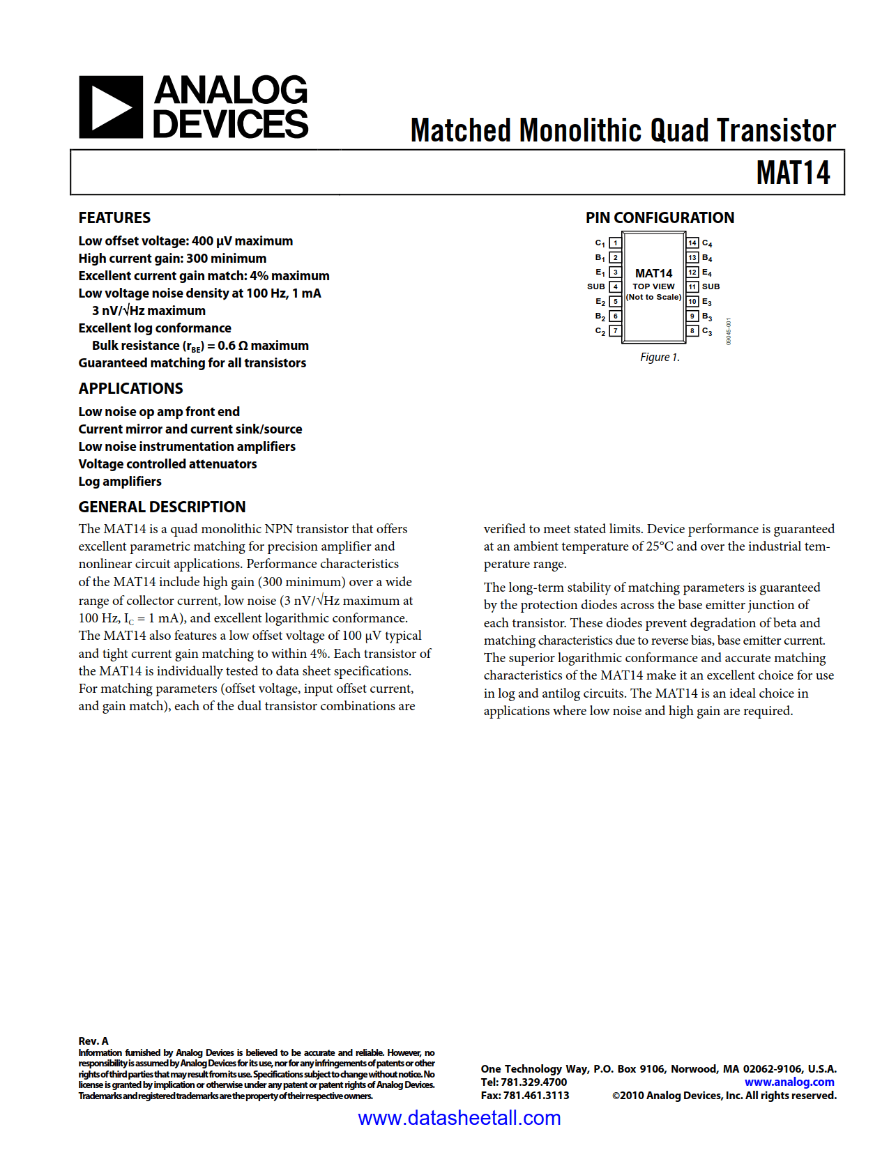 MAT14 Datasheet