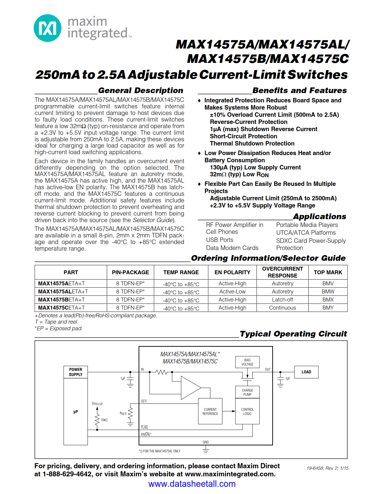 MAX14575A Datasheet