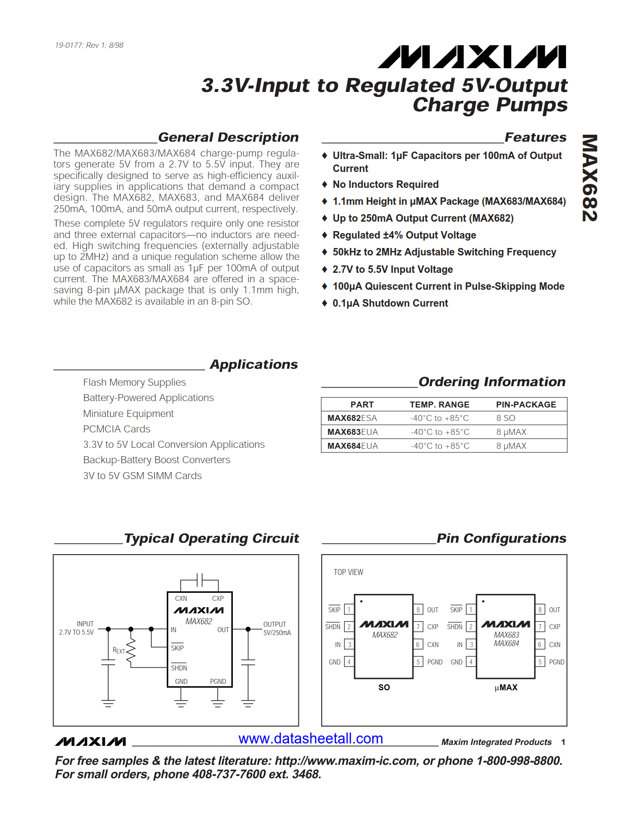 MAX682 Datasheet