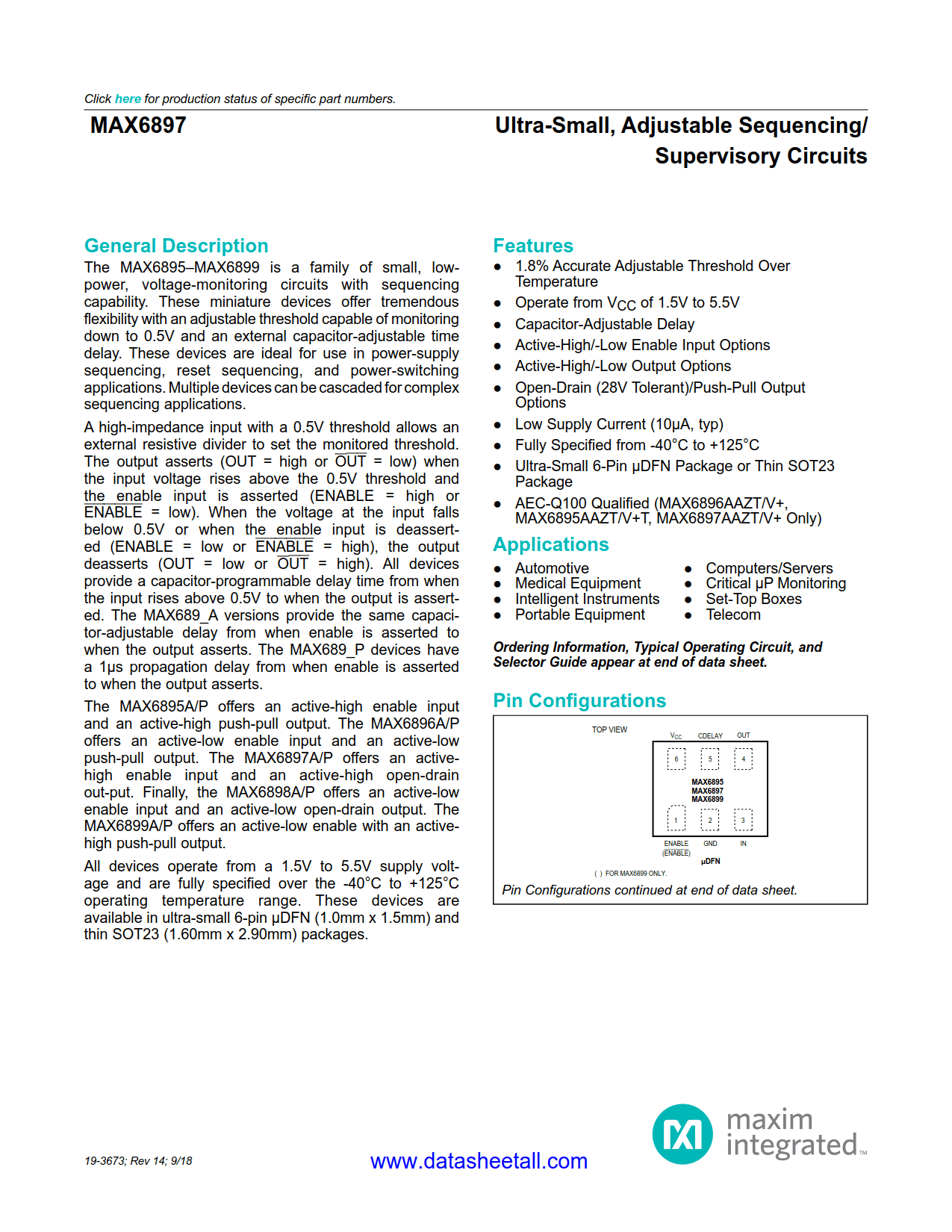 MAX6897 Datasheet