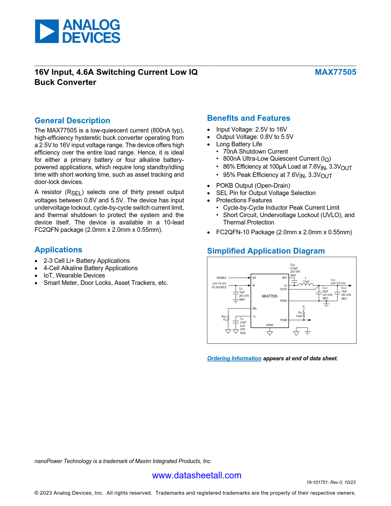 MAX77505 Datasheet