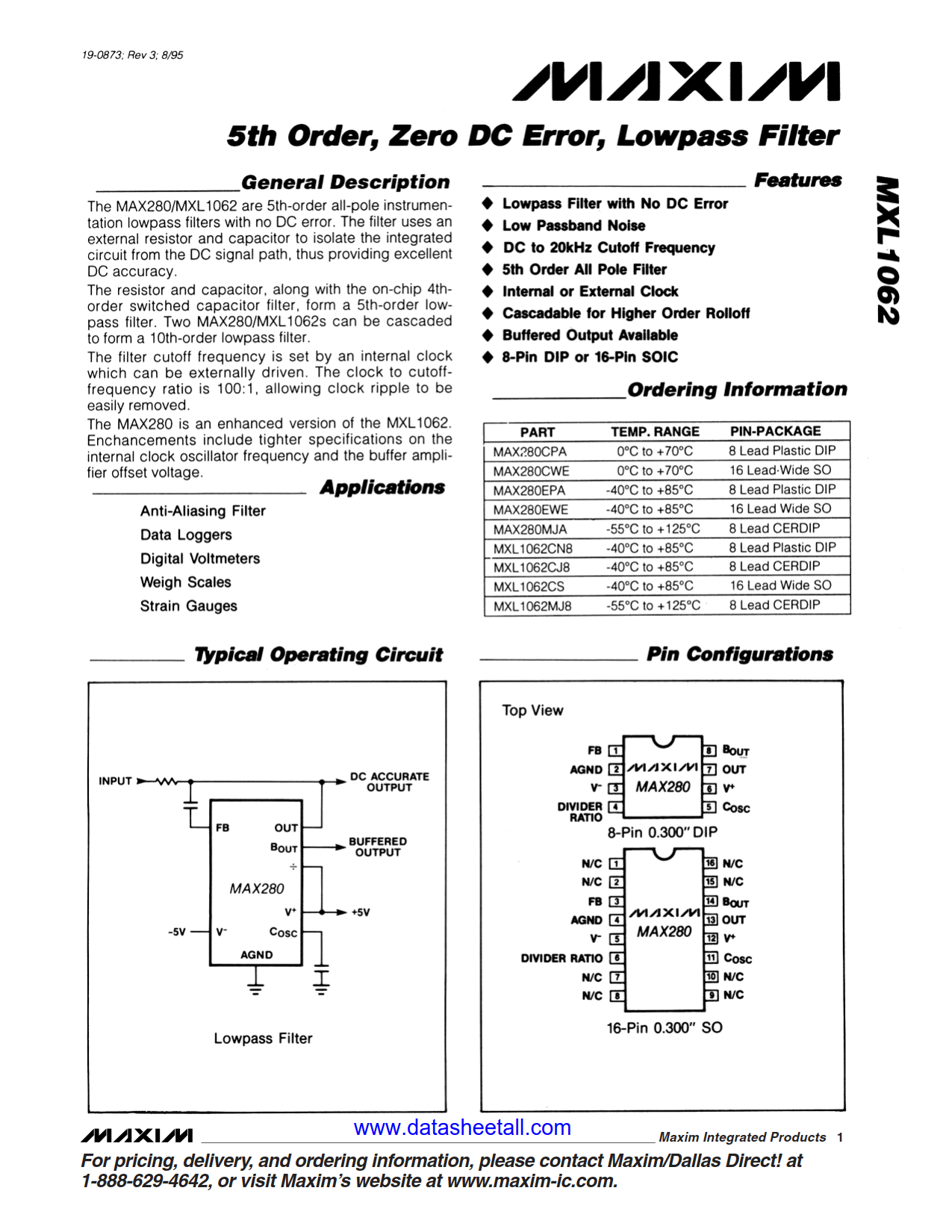 MXL1062 Datasheet